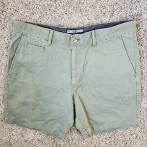 johnnie-O Melrose Linen Cotton Blend Shorts Blue Surf Size 32 EUC Retails $118